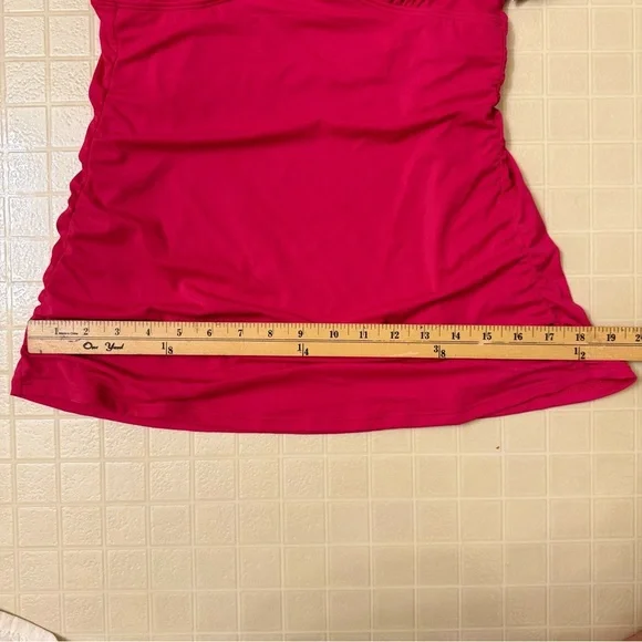 Womens Ruffle Flounce Tankini Top
- Shade & Shore Pink Size L - Picture 5 of 6